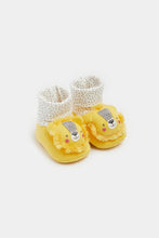 Load image into Gallery viewer, Mothercare Lion Rattle Sock-Top Booties
