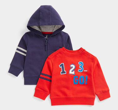 Mothercare Sweat Top and Zip-Up Hoody Set
