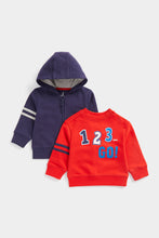 Load image into Gallery viewer, Mothercare Sweat Top And Zip-Up Hoody Set
