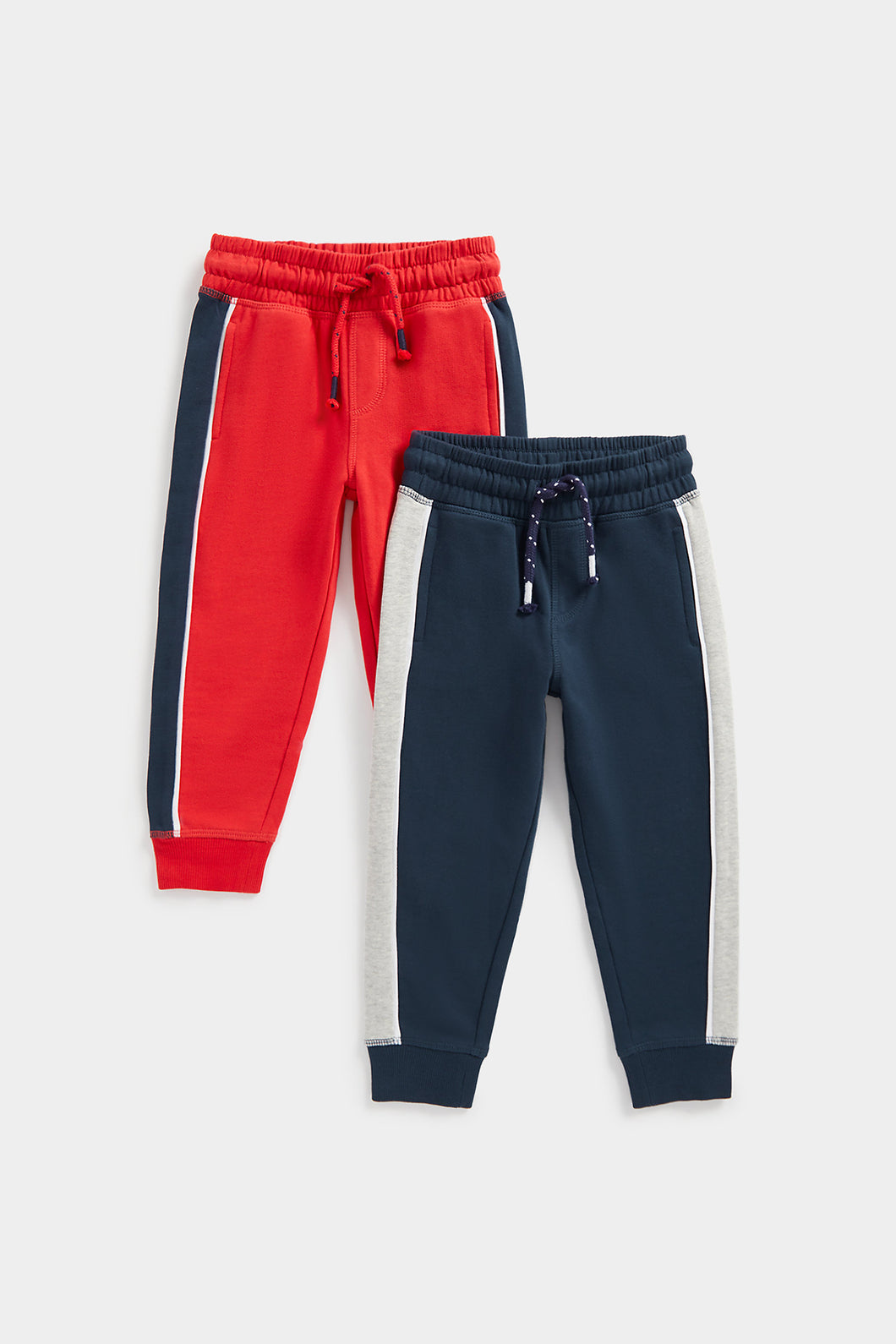 Mothercare Red And Navy Sporty Joggers - 2 Pack