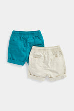 Load image into Gallery viewer, Mothercare Green and Grey Poplin Shorts - 2 Pack
