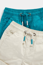 Load image into Gallery viewer, Mothercare Green and Grey Poplin Shorts - 2 Pack
