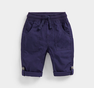 Mothercare Navy Poplin Roll-Up Trousers