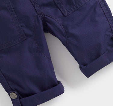 Mothercare Navy Poplin Roll-Up Trousers
