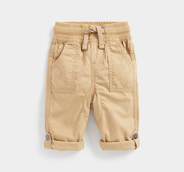 Mothercare Tan Poplin Roll-Up Trousers