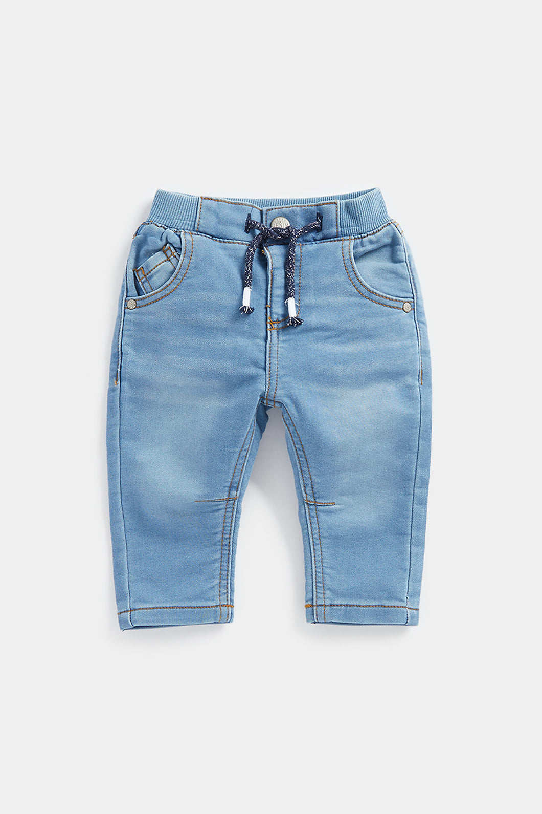Mothercare Light-Wash Rib-Waist Jeans