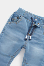 Load image into Gallery viewer, Mothercare Light-Wash Rib-Waist Jeans

