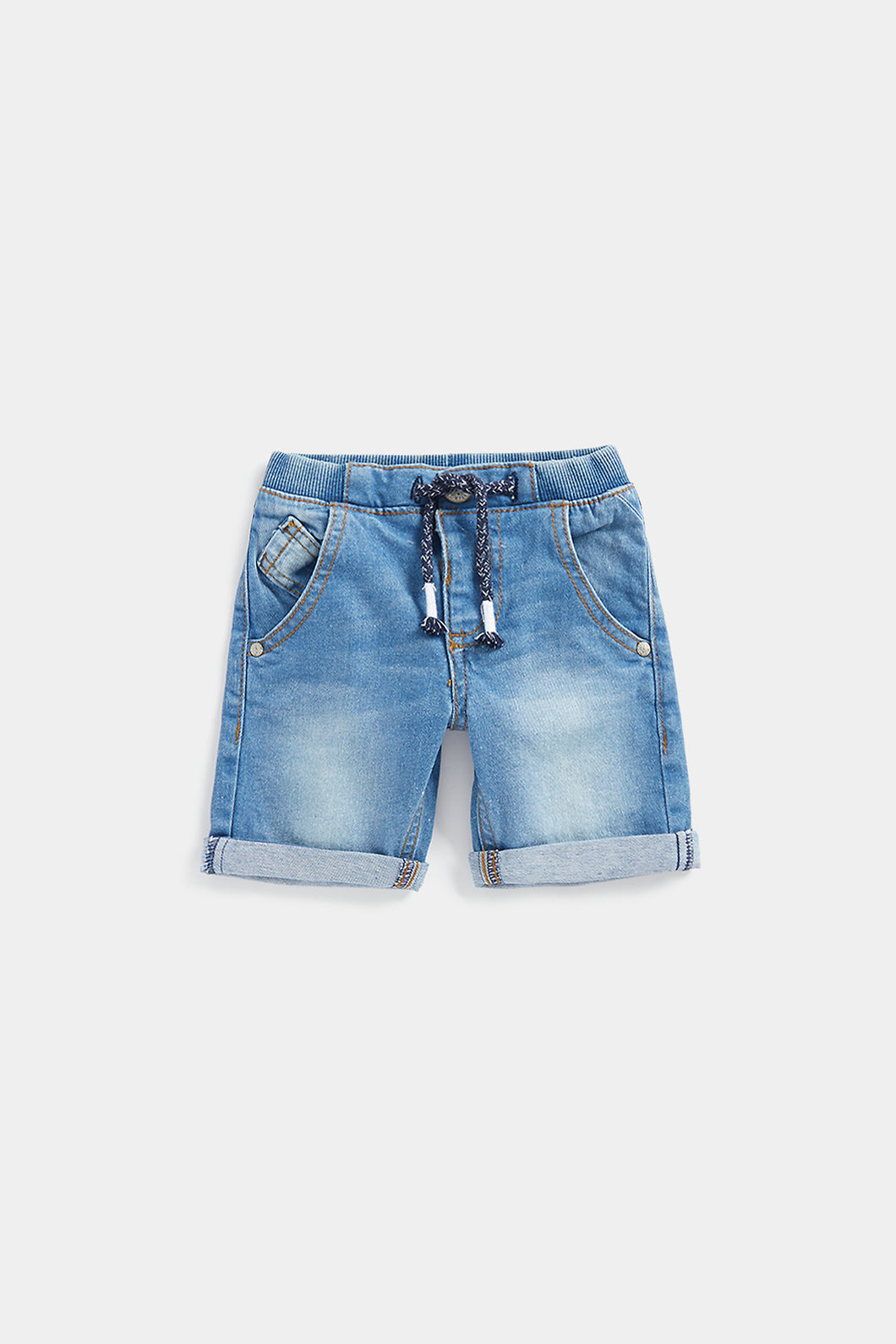 Mothercare Rib-Waist Denim Shorts