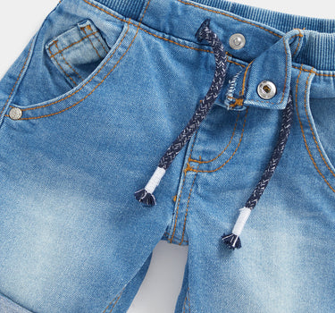 Mothercare Rib-Waist Denim Shorts