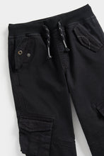 Load image into Gallery viewer, Mothercare Black Cargo Trousers
