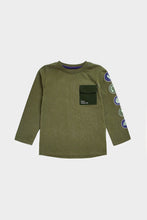 Load image into Gallery viewer, Mothercare Khaki Glow-in-the-Dark T-Shirt
