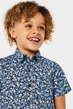 Load image into Gallery viewer, Mothercare Blue Floral Shirt
