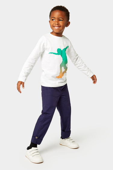 Mothercare Navy Poplin Roll-Up Trousers