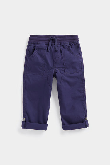 Mothercare Navy Poplin Roll-Up Trousers