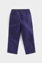 Load image into Gallery viewer, Mothercare Navy Poplin Roll-Up Trousers
