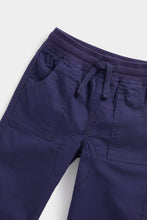 Load image into Gallery viewer, Mothercare Navy Poplin Roll-Up Trousers
