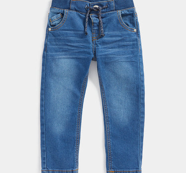 Mothercare Mid-Wash Rib-Waist Jeans