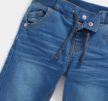 Mothercare Mid-Wash Rib-Waist Jeans