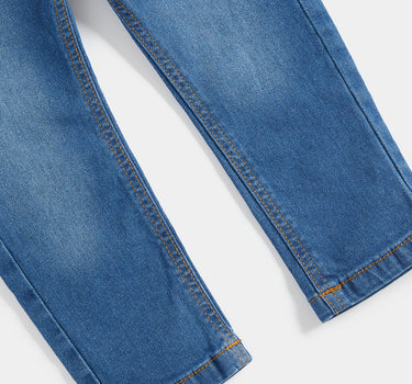 Mothercare Mid-Wash Rib-Waist Jeans