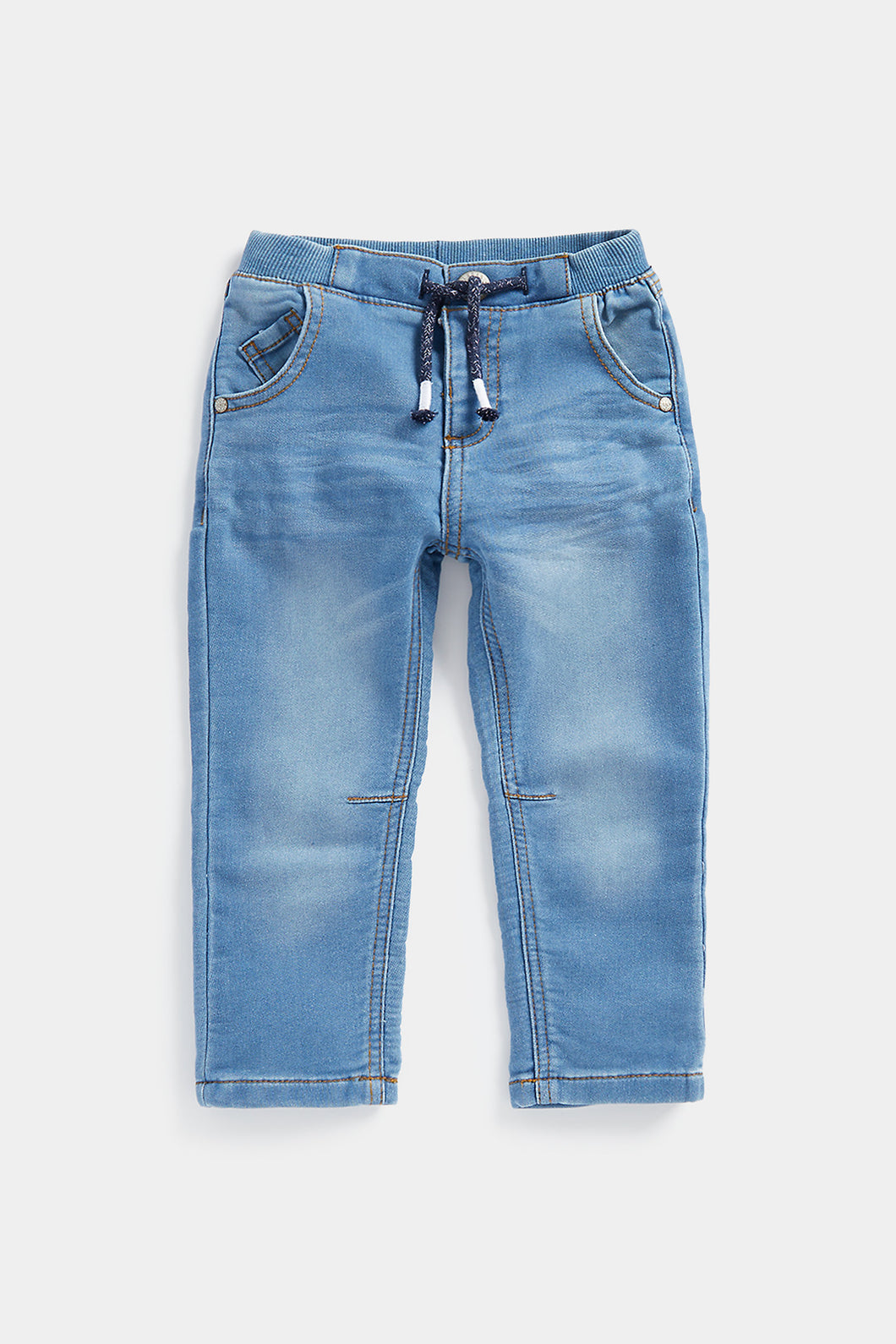 Mothercare Light-Wash Rib-Waist Jeans