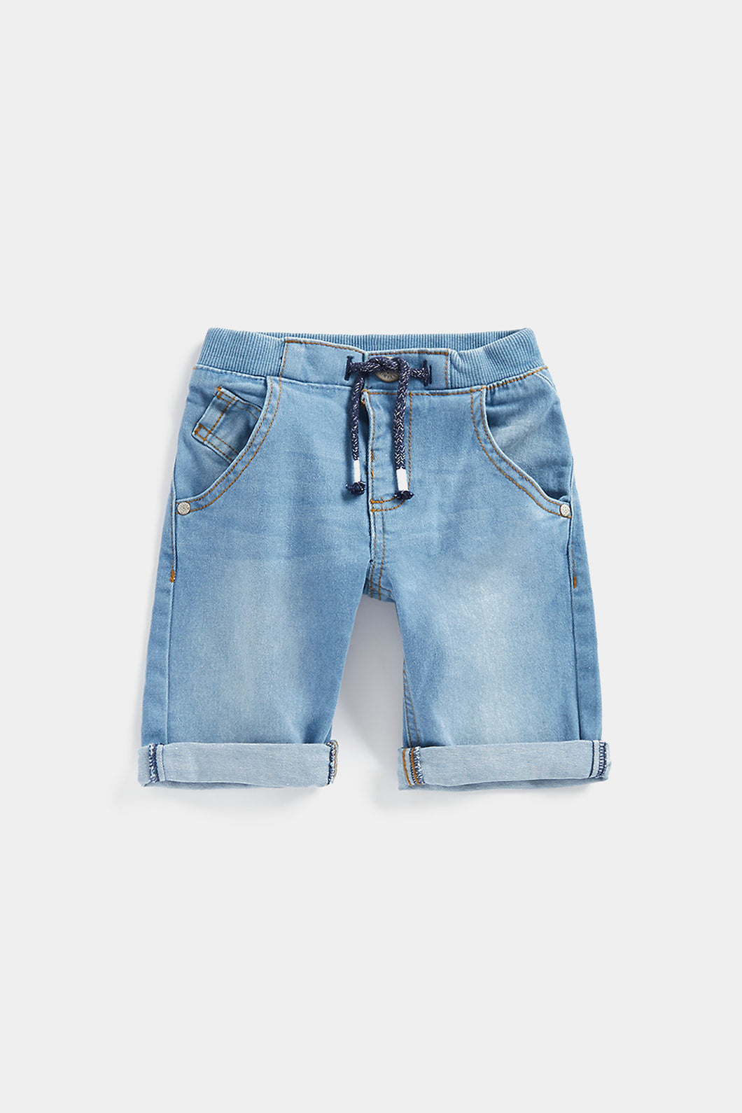 Mothercare Rib-Waist Denim Shorts