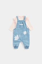 Load image into Gallery viewer, Mothercare Bluebird Denim Dungarees and Bodysuit
