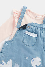 Load image into Gallery viewer, Mothercare Bluebird Denim Dungarees and Bodysuit
