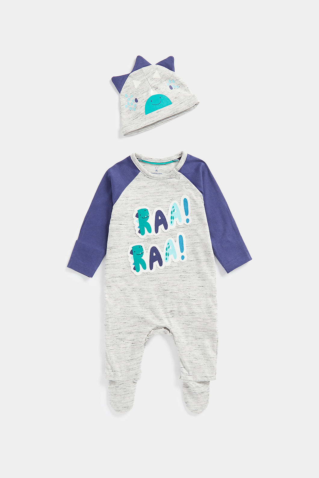 Mothercare Dino All-in-One and Hat Set