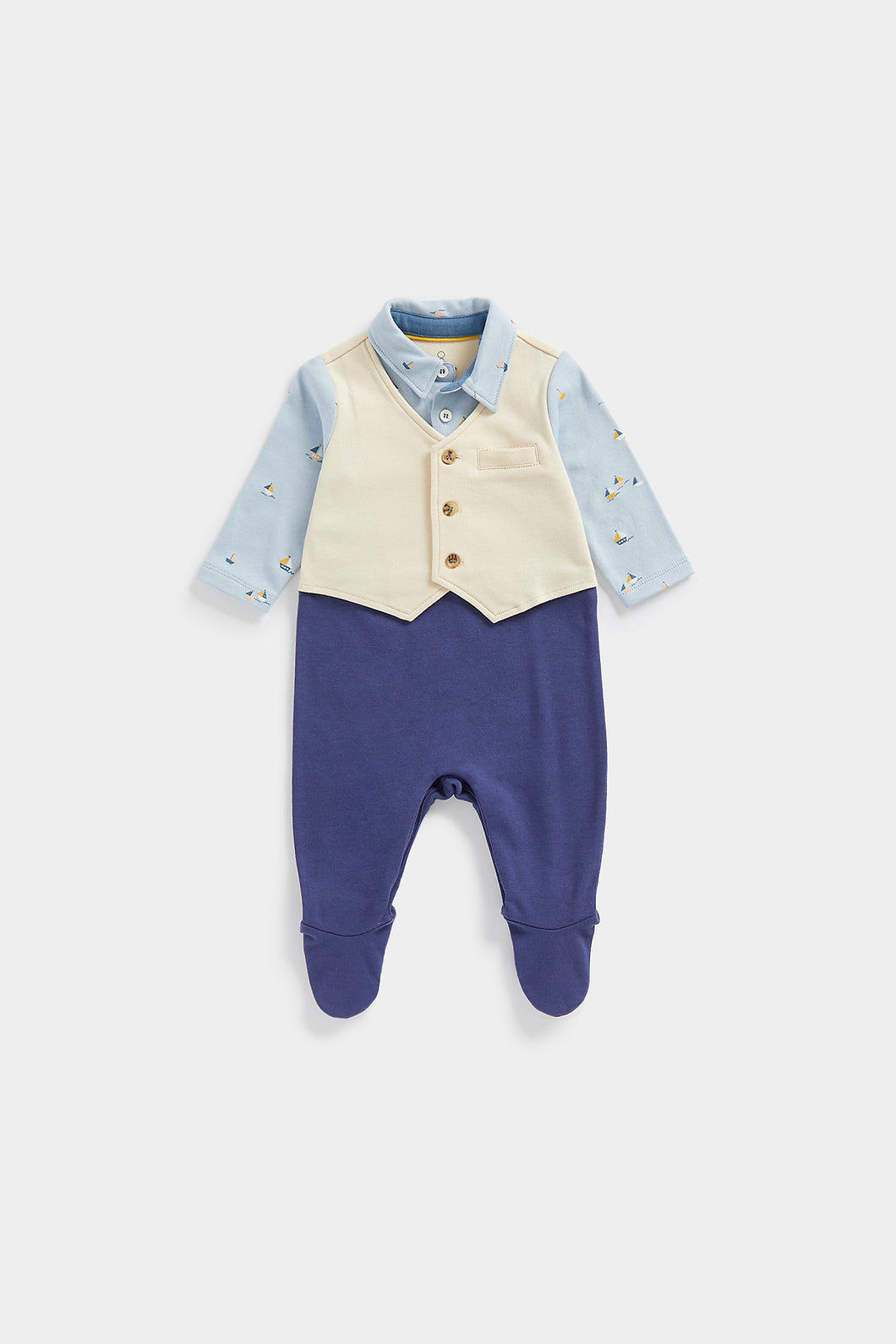Mothercare Mock Waistcoat All in One
