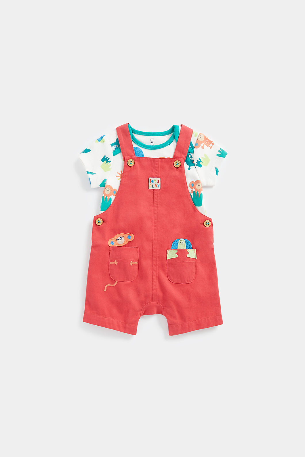 Mothercare Bibshorts and Bodysuit Set