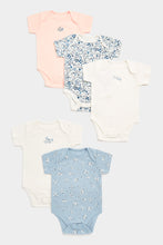 Load image into Gallery viewer, Mothercare Bluebird Short-Sleeved Bodysuits - 5 Pack
