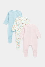 Load image into Gallery viewer, Mothercare In the Garden Sleepsuits - 3 Pack
