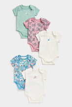 Load image into Gallery viewer, Mothercare Unicorn Short-Sleeved Bodysuits - 5 Pack
