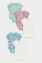 Load image into Gallery viewer, Mothercare Unicorn Short-Sleeved Bodysuits - 5 Pack
