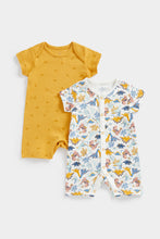 Load image into Gallery viewer, Mothercare Dino Rompers - 2 Pack
