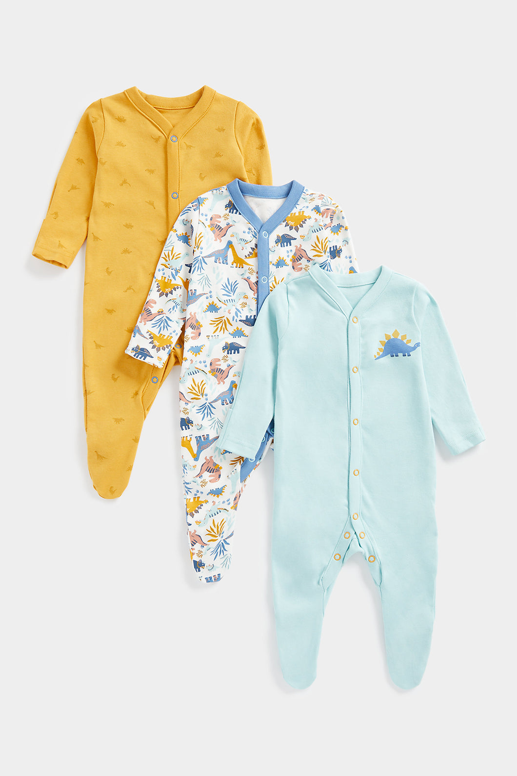 Mothercare Dino Sleepsuits - 3 Pack