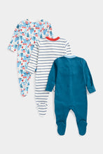 Load image into Gallery viewer, Mothercare Construction Sleepsuits - 3 Pack
