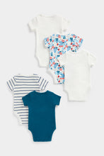 Load image into Gallery viewer, Mothercare Construction Short-Sleeved Bodysuits - 5 Pack

