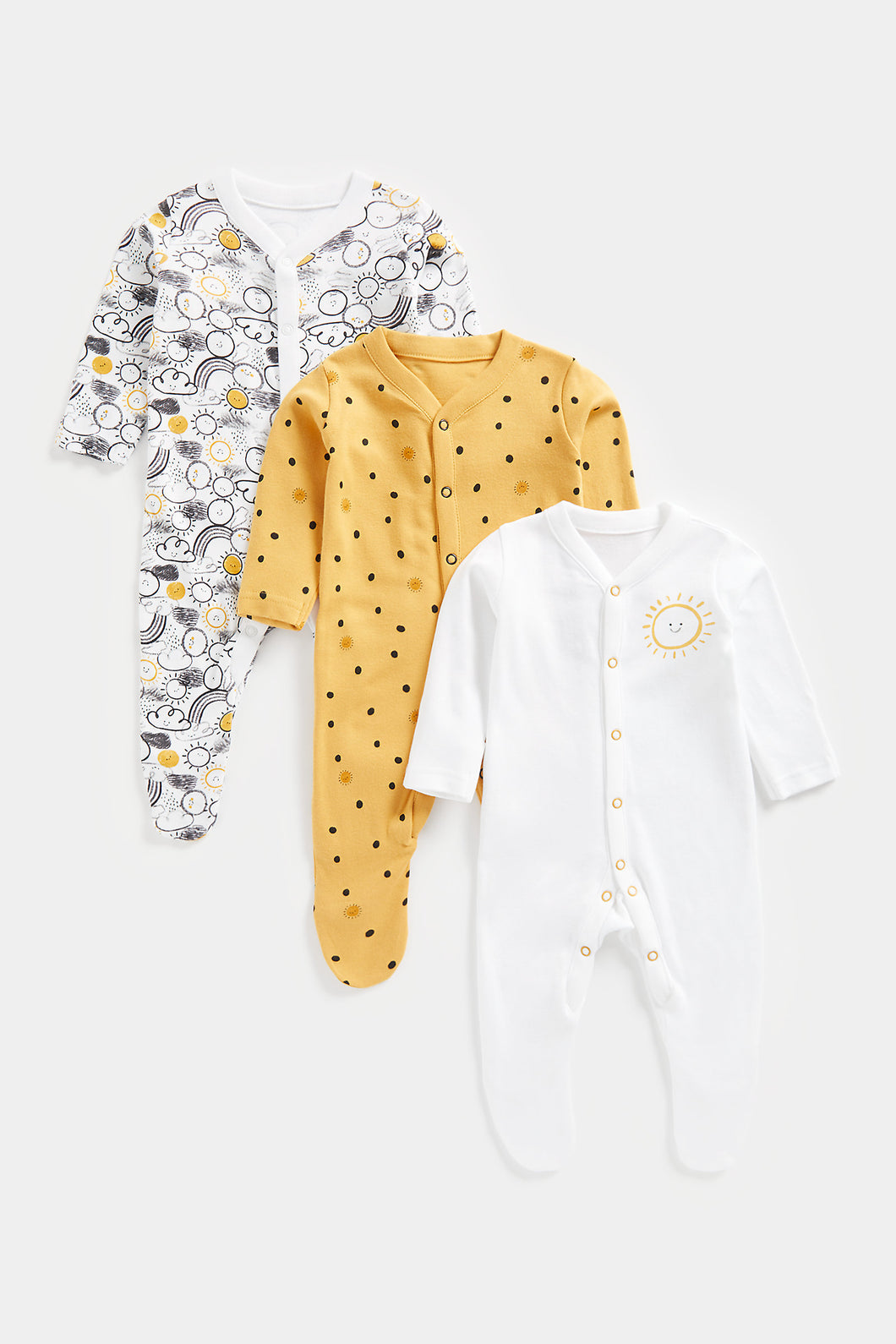 Mothercare Weather Sleepsuits - 3 Pack