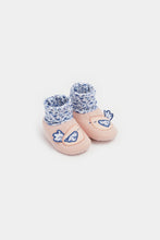 Load image into Gallery viewer, Mothercare Bluebird Sock-Top Baby Booties
