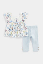 Load image into Gallery viewer, Mothercare Floral Top and Leggings Set
