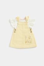 Load image into Gallery viewer, Mothercare Cat Pinny Dress and T-Shirt Set
