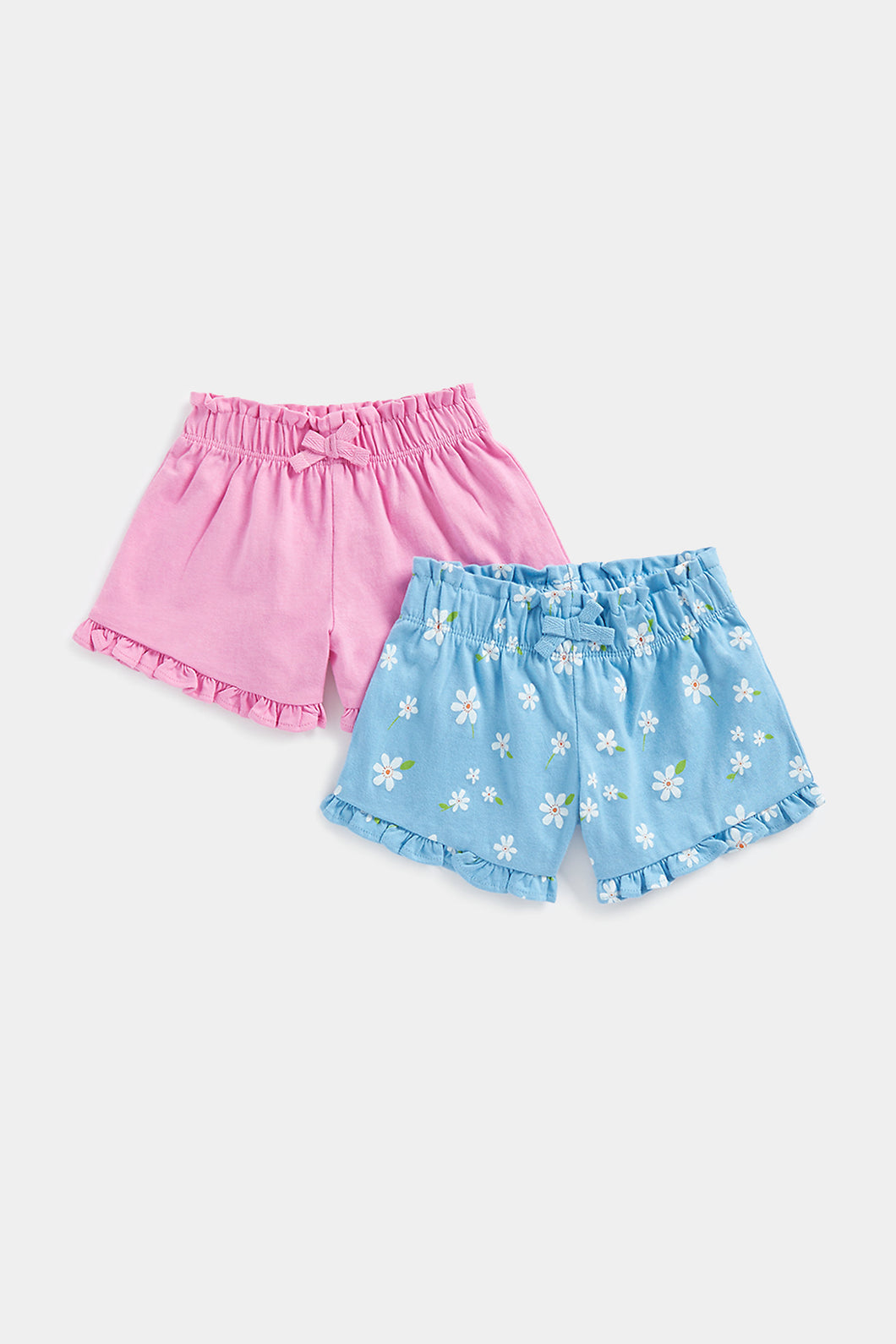 Floral and Pink Jersey Shorts - 2 Pack