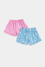 Load image into Gallery viewer, Mothercare Floral and Pink Jersey Shorts - 2 Pack
