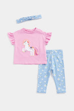 Load image into Gallery viewer, Mothercare Top, Leggings and Headband Set
