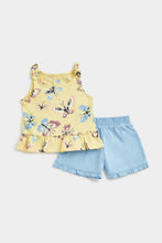 Load image into Gallery viewer, Mothercare Butterfly Vest T-Shirt and Shorts Set
