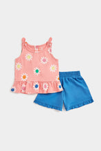 Load image into Gallery viewer, Mothercare Daisy Vest T-Shirt and Shorts Set
