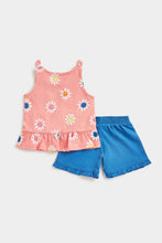 Load image into Gallery viewer, Mothercare Daisy Vest T-Shirt and Shorts Set
