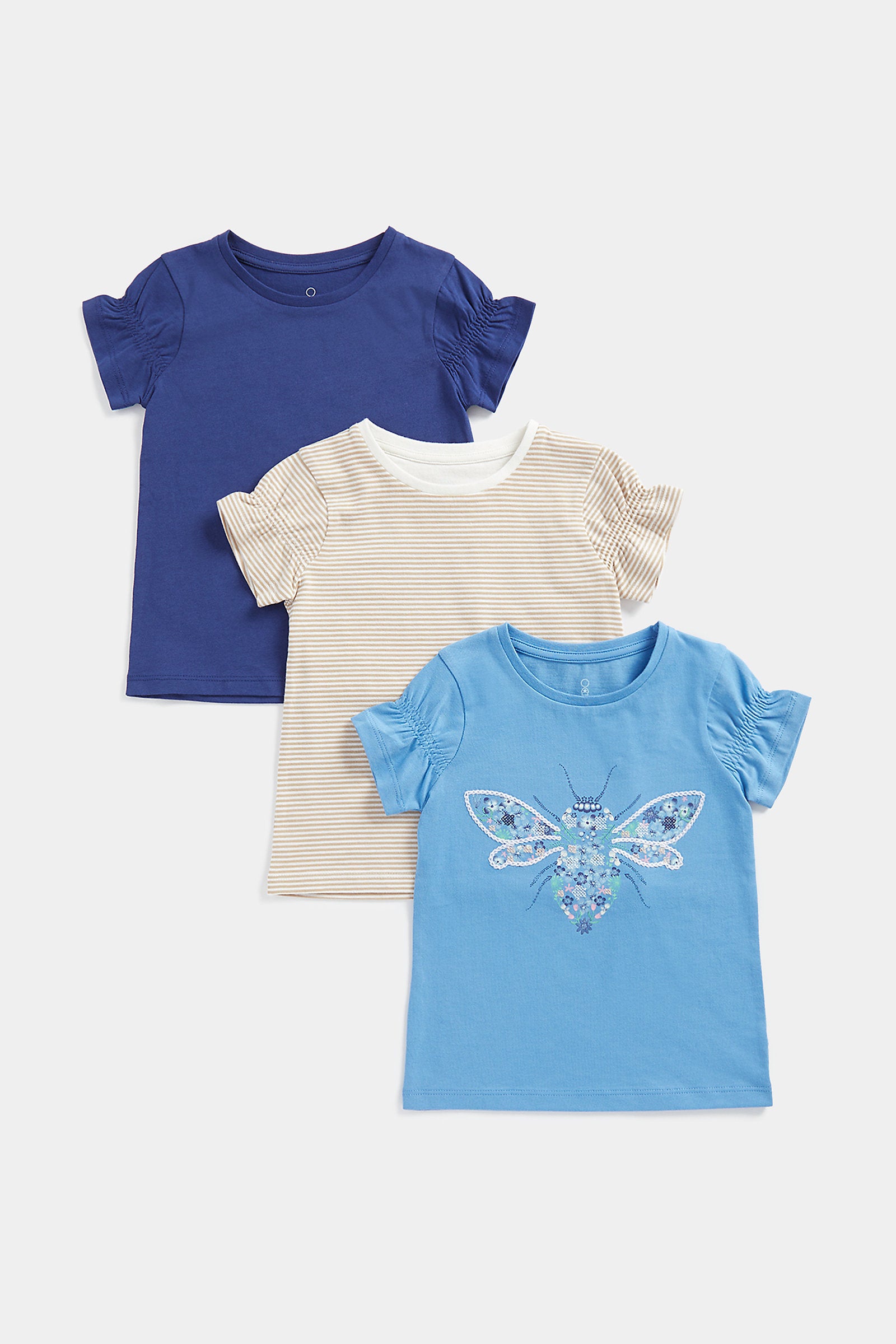 Mothercare Lavender Blue T-Shirts - 3 Pack