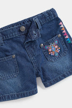 Load image into Gallery viewer, Mothercare Embroidered Denim Shorts
